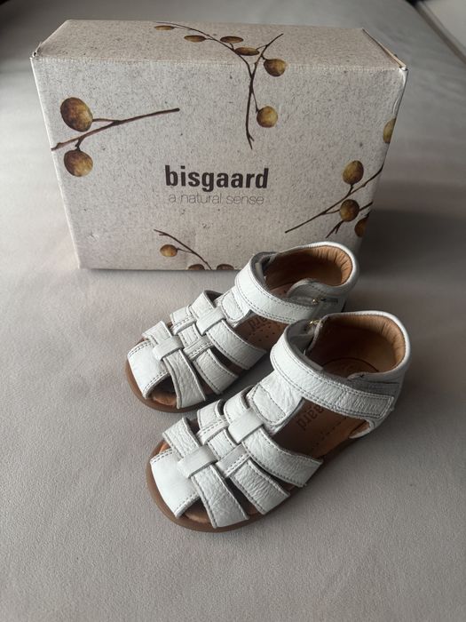 Sandale Bisgaard First Step piele, alb, marimea 24