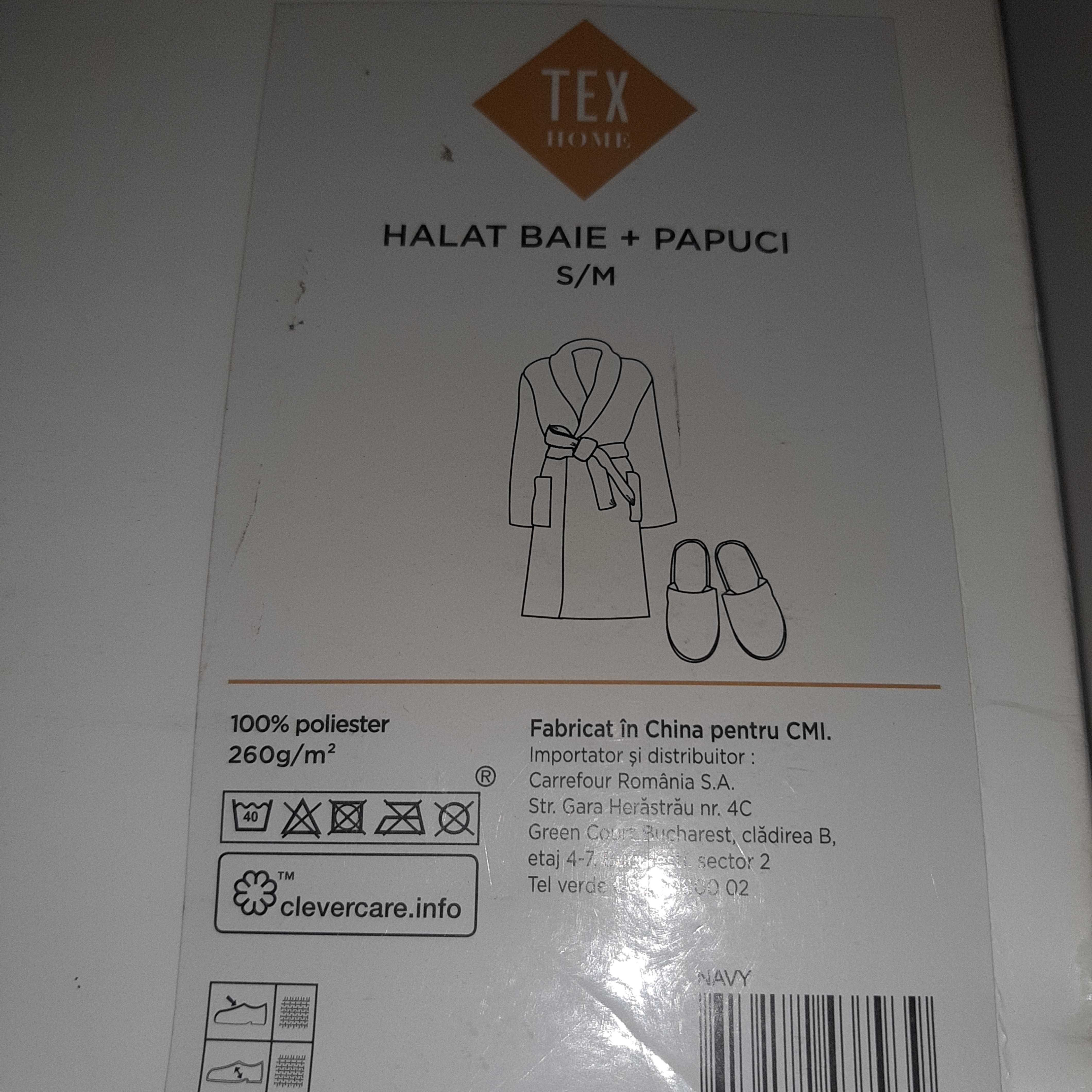 Set cadou halat de baie cu papuci