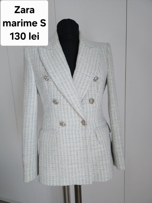 Sacou Zara tweed marime S