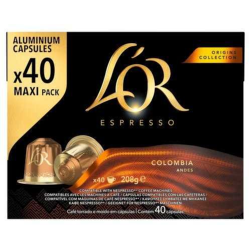 кафе L'OR Espresso COLOMBIA 40бр капсули внос Италия