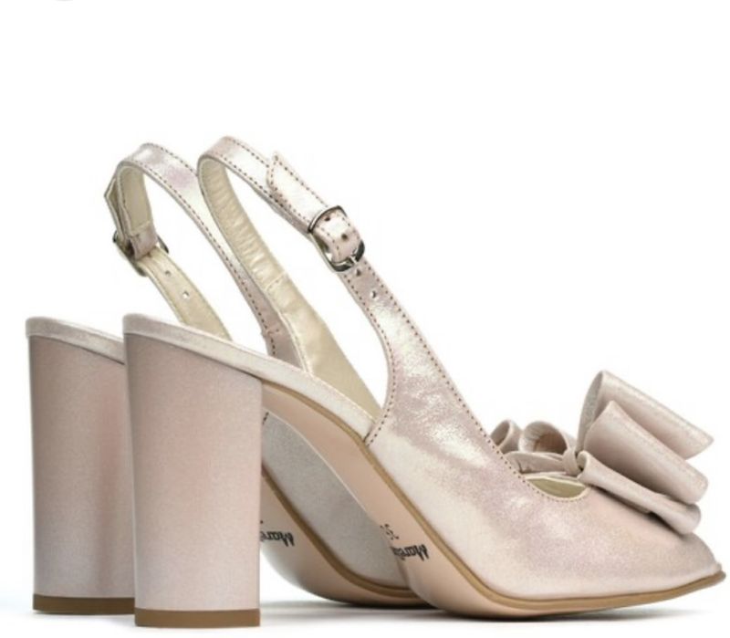 MARELBO Sandale Nr. 37 dama pudra satinat