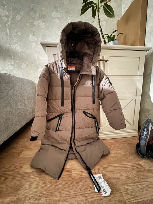 Пуховик-пальто девочковый