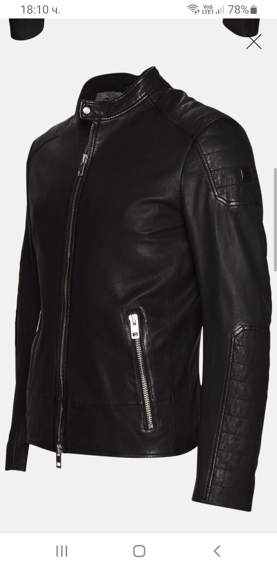 Hugo Boss HUGO Jendricks Leather Jacket Mens/ М ОРИГИНАЛ! Ест. кожа!