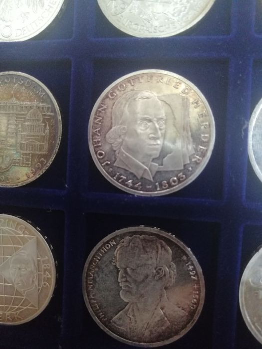 Лот немски сребърни монети 1987-97