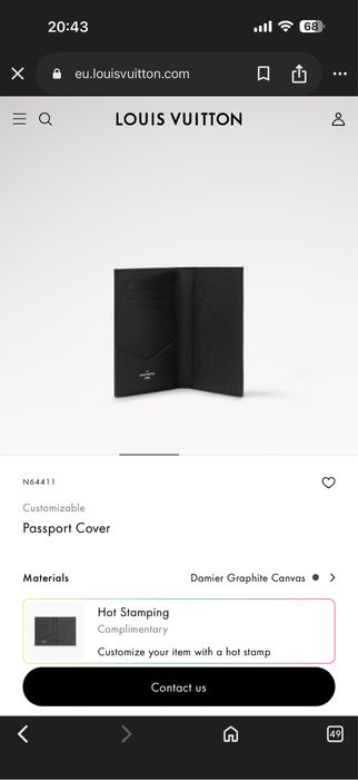 Port pasaport/portofel Louis Vuotton Barbatesc NOU