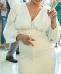 Rochie alba lunga