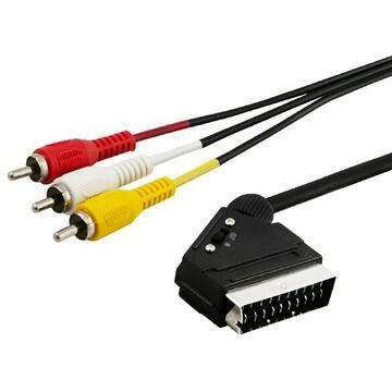 Cablu Audio/video SCART – 3xRCA cable 1,5m Black