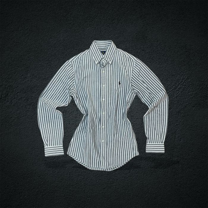 cămașă Ralph Lauren, femei mărimea XS alb cu gri