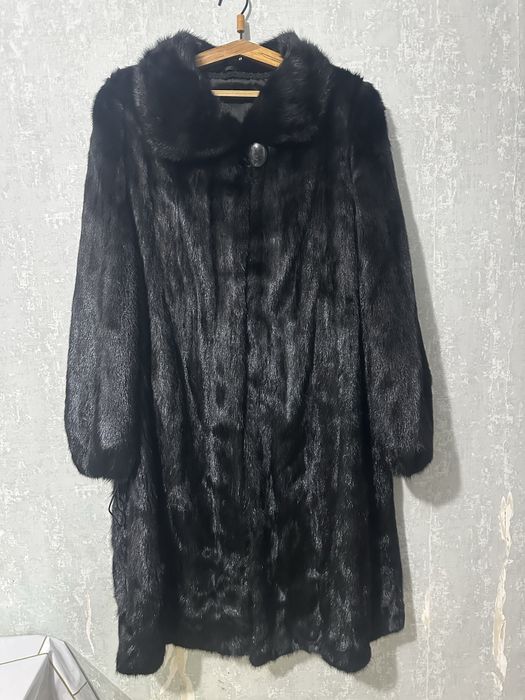 Норковая шуба черный бриллиант