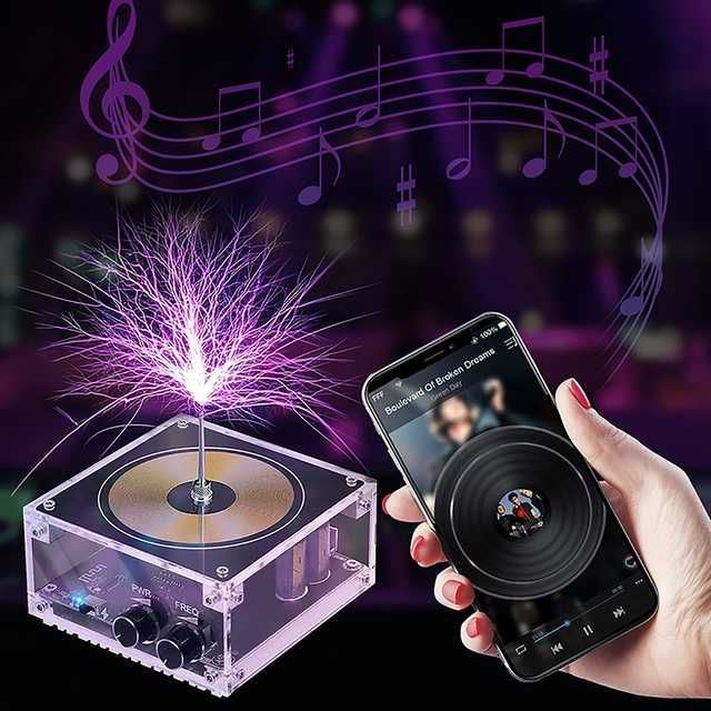 Bobina Tesla Coil Difuzor Plasma Arc Electric Boxa Bluetooth