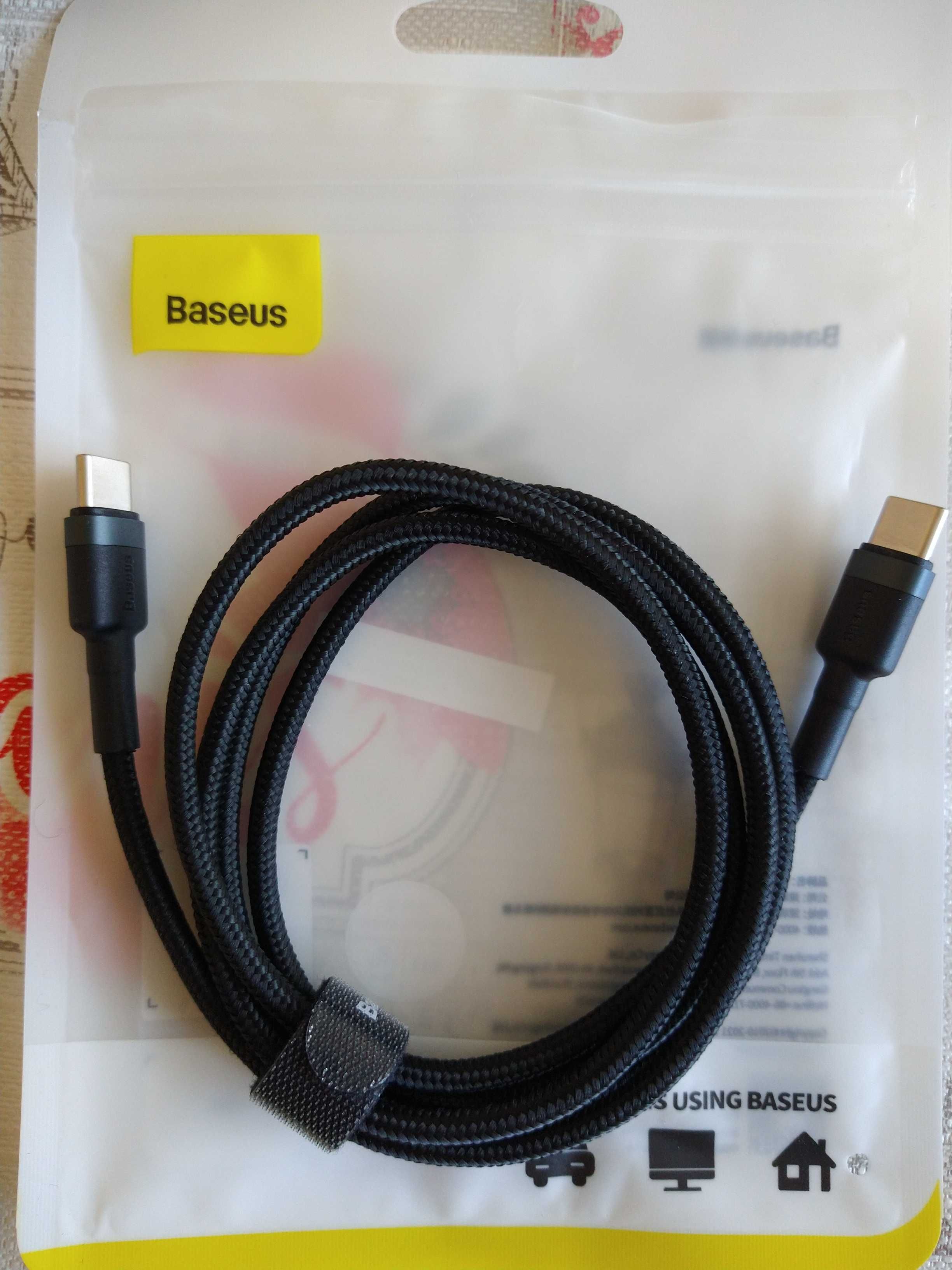 НОВИ! Baseus USB-C кабели 1м./2м. с текстилна оплетка