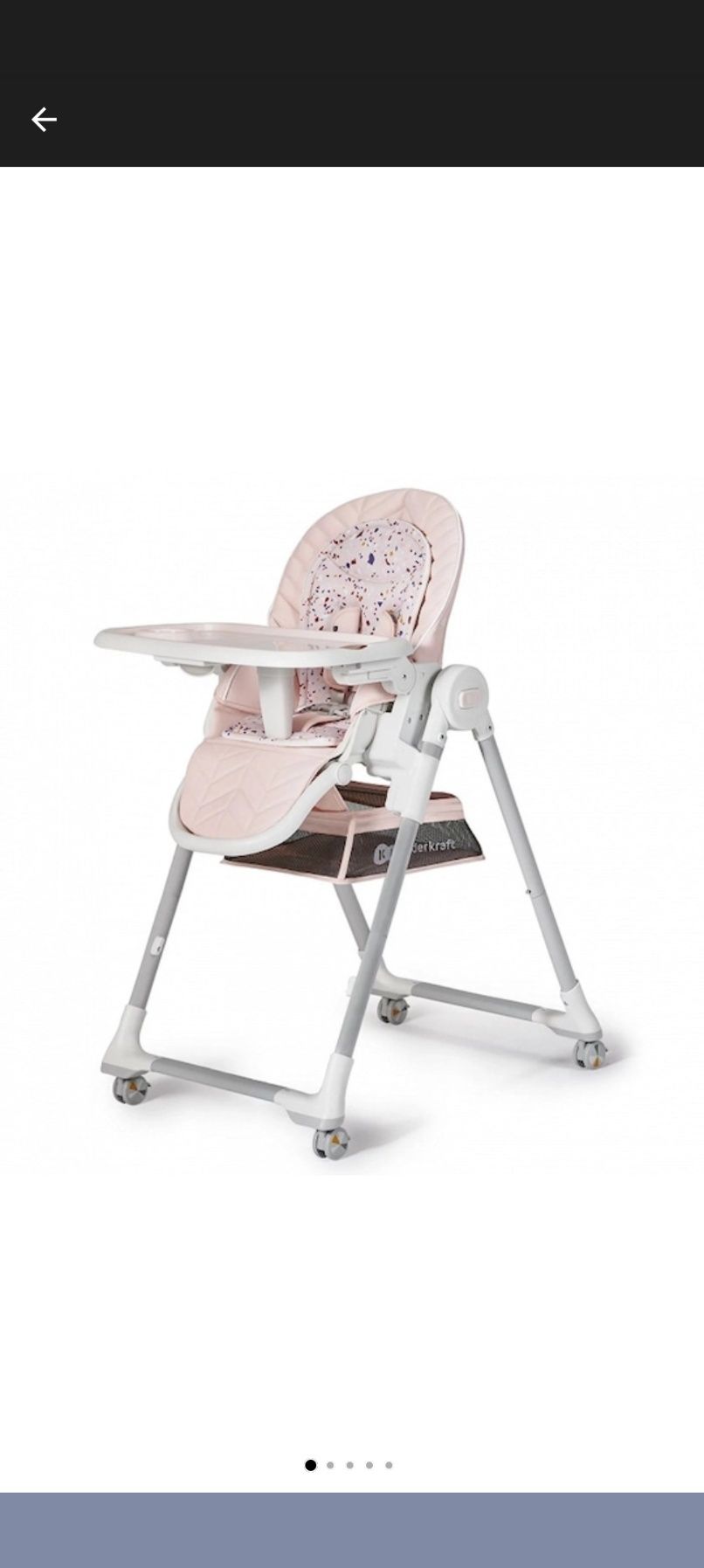 Столче за хранене Kinderkraft, розов