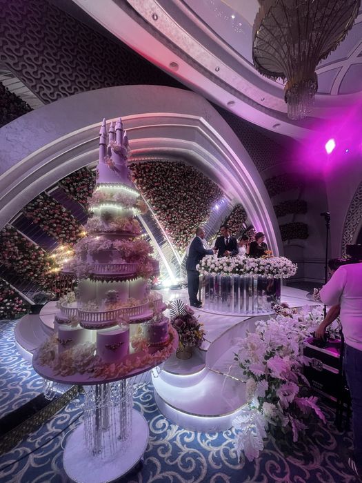 Шоу-торт 2 метр и Тяжелый Дым для свадебных мероприятий