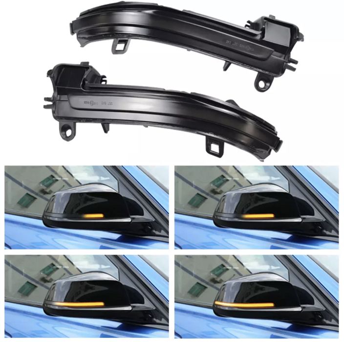 Set semnalizari semnal oglinda negre dinamice Bmw F30 F32 F20 X1 E84