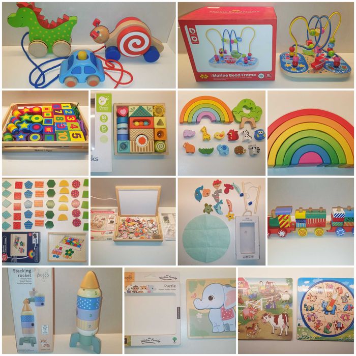 Дървени образоветлни играчки