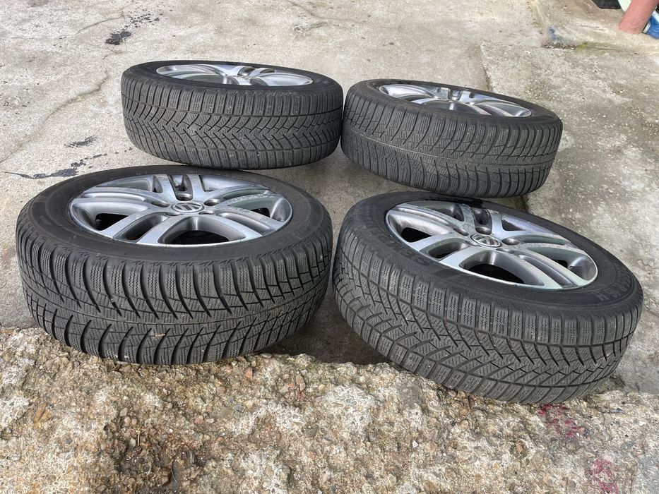 Jante aliaj cauciucuri/anvelope iarna 205/55/16 5x112 vw golf caddy