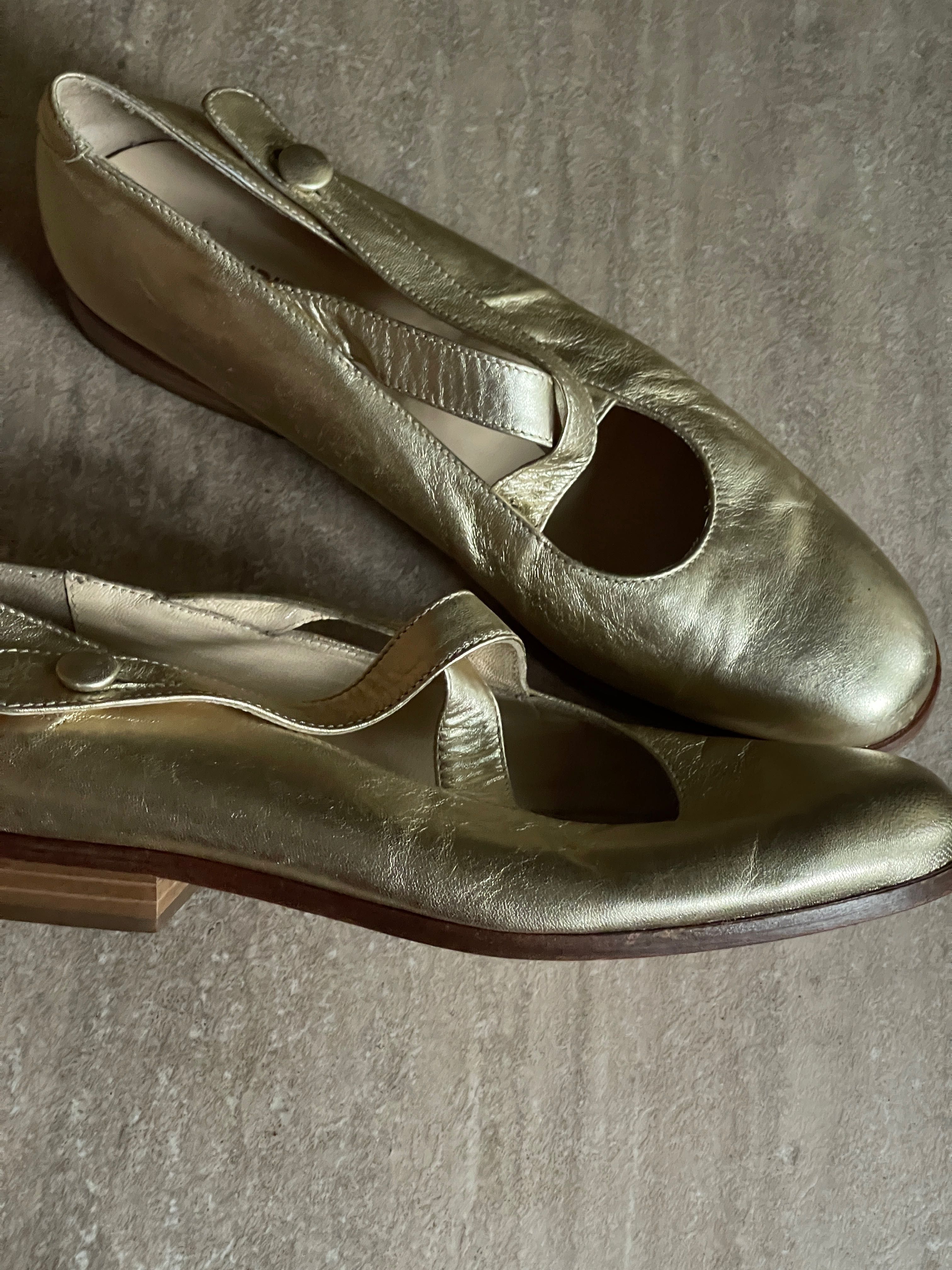 Балеринки Mary Janes Esprit limited златист 39