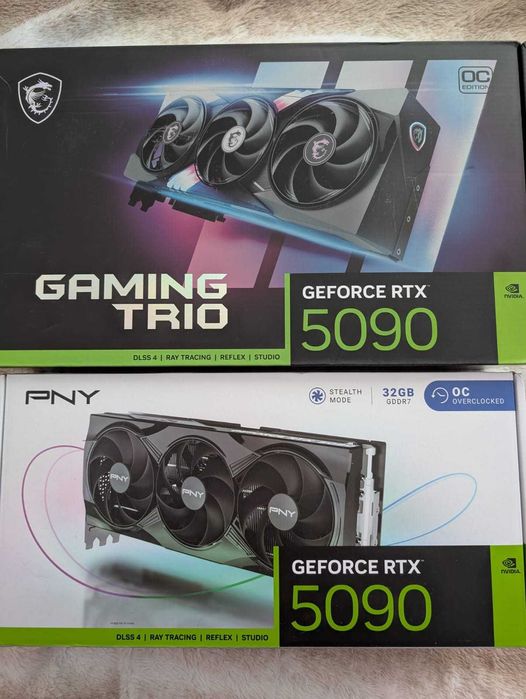 Placa Video Geforce PNY RTX 5090 OC si MSI  GAMING TRIO OC 32GB GDDR7