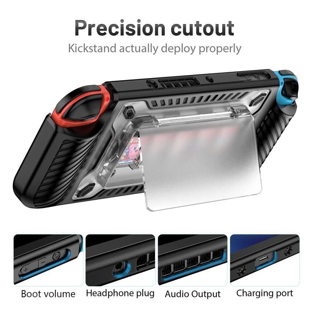 Nintendo Switch OLED Carcasa Punkcase magnetica rugged anti soc