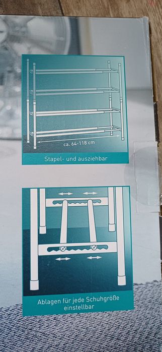 Raft de pantofi cromat