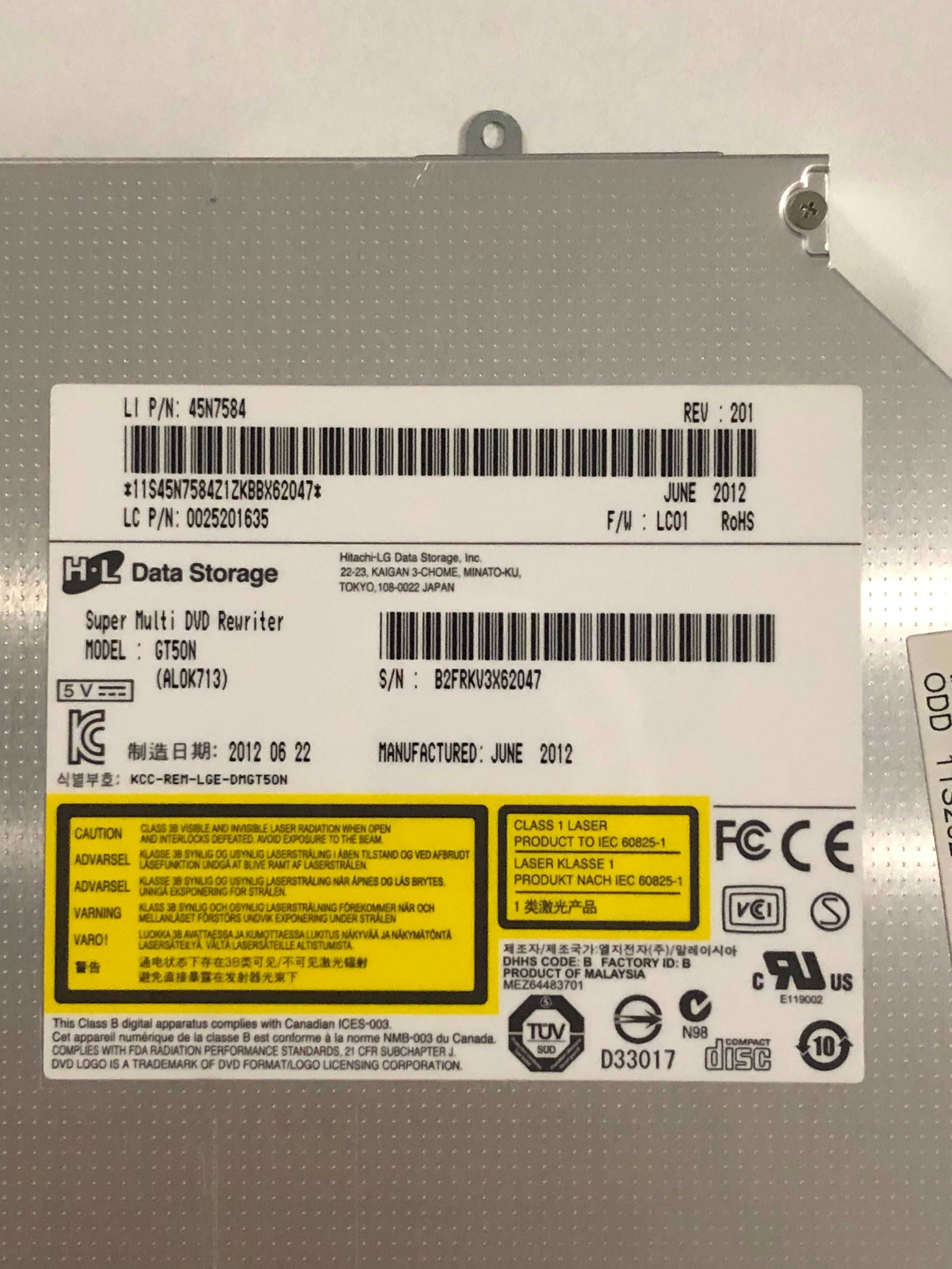 Unitate optica Hitachi Super Multi CD-DVD Rewriter (laptop)