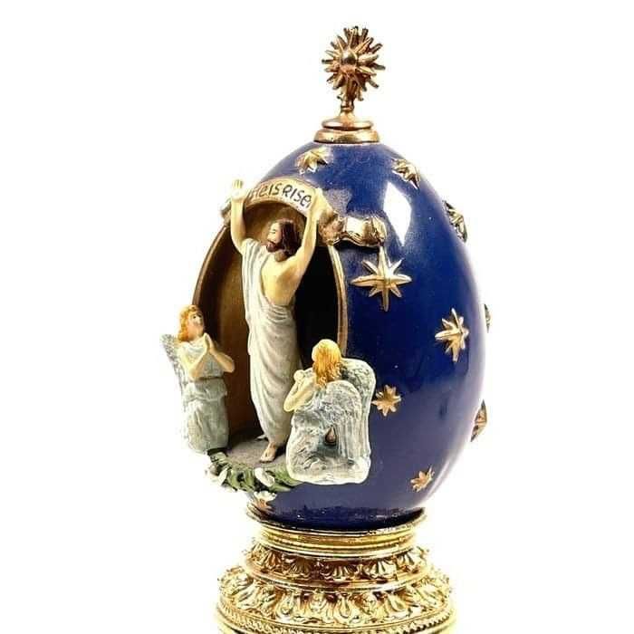 House of Faberge(OU)portelan Tesori,placat cu aur de 24k. "Invierea"