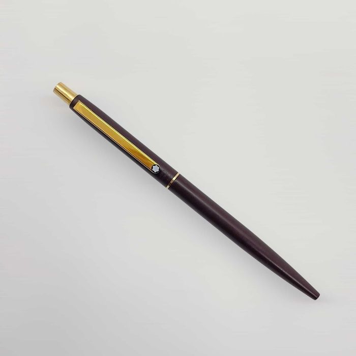 Оригинална химикалка Montblanc SlimLine - Бордо / златни елементи