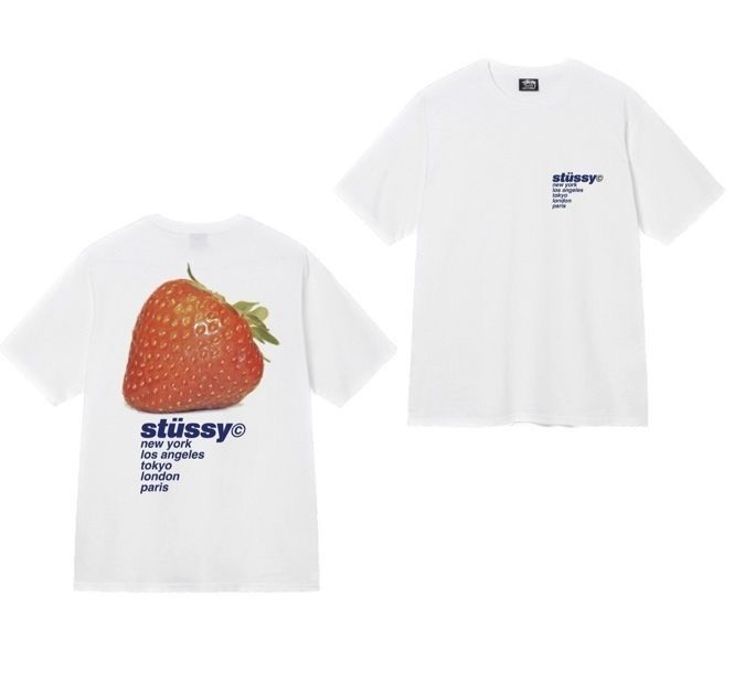 Белая оверсайз-футболка Stussy