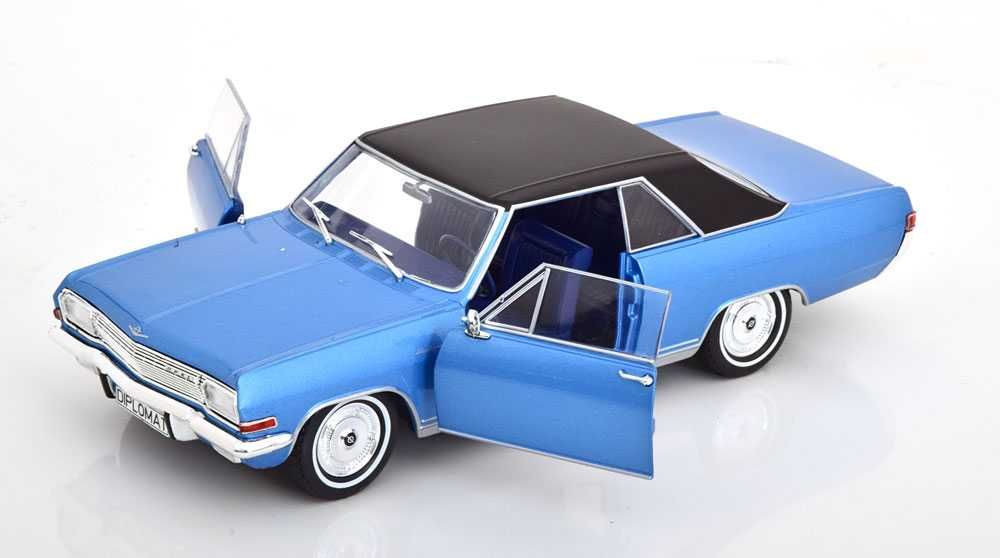 Macheta Opel Diplomat A V8 Coupe 1965 albastru - Whitebox 1/24