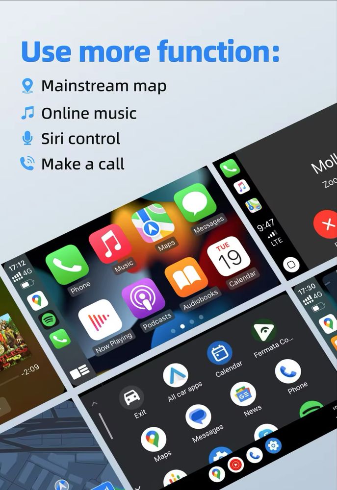 Wireless/безжичен Car adapter 2 в 1/CarPlay/Android Auto/АндроидАуто