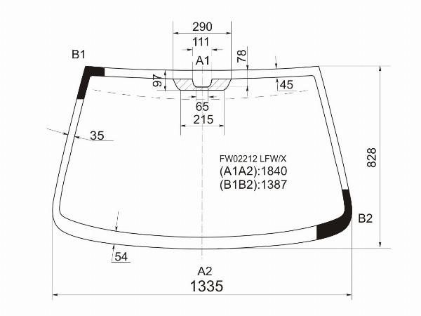 Стекло лобовое KIA RIO 4/5D 00-05 Kia Rio