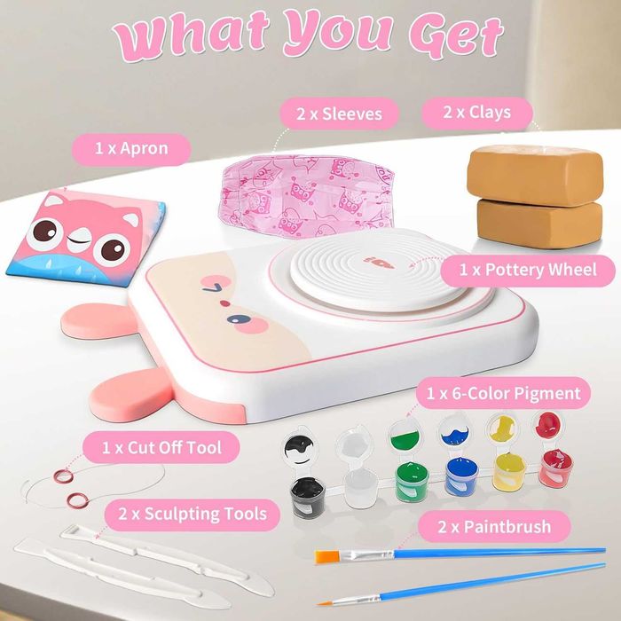 Пълен комплект за грънчарство за начинаещи, Мини грънчарско колело