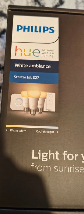 Philips Hue White Ambiance, 3 becuri LED E27 8,5 W