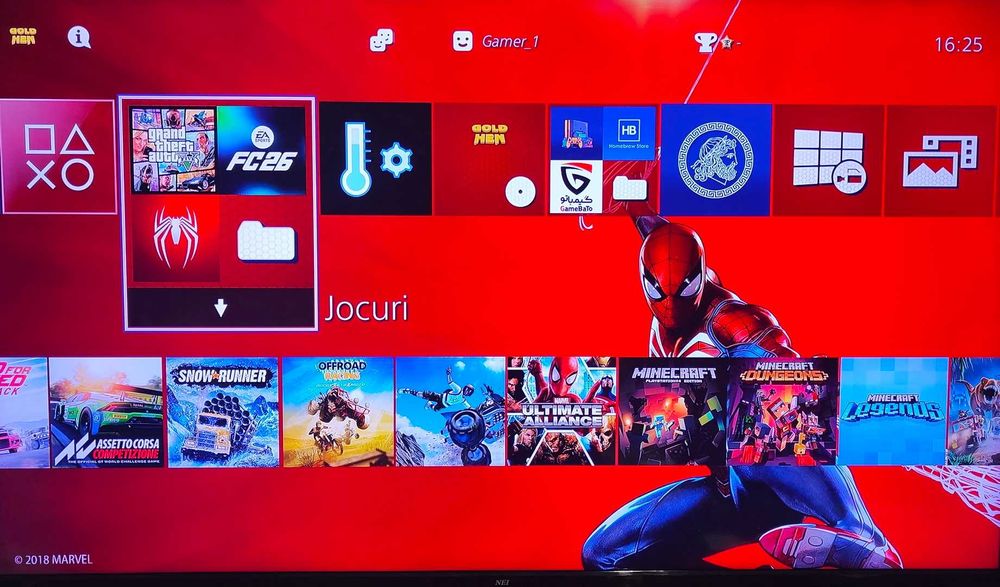 25 jocuri+ PS4 Modat - FC 26, GTA V – Mod Menu, Minecraft, Spiderman