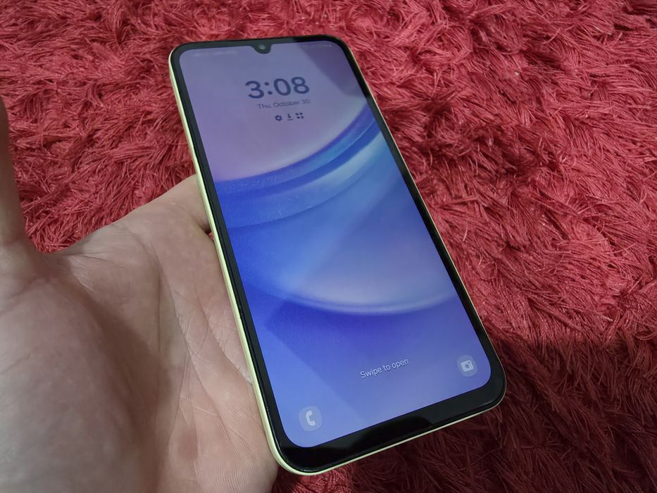 -Samsung A15, Galben, 128Gb, 4Ram, doar telefonul, stare foarte buna,