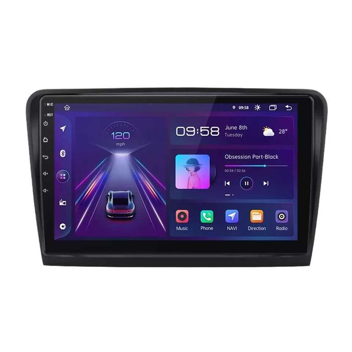 Navigatie Android Skoda Superb 2 Youtube Waze Carplay + Camera