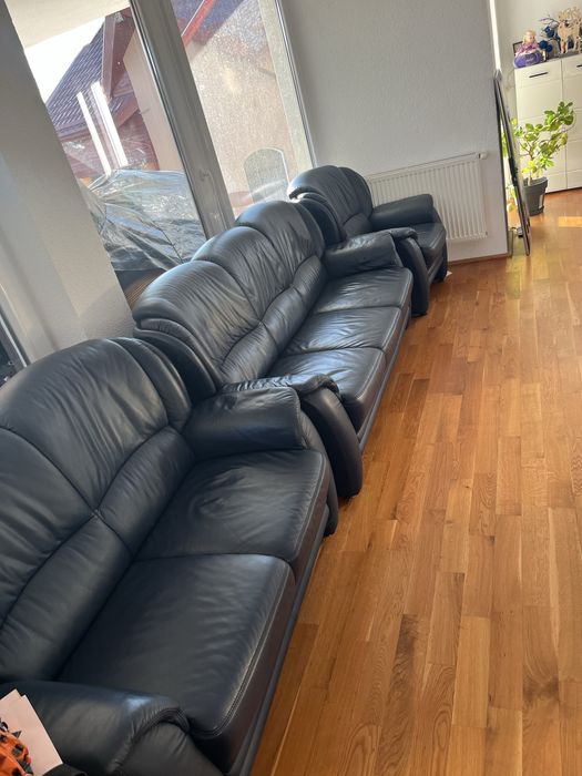 Set canapea canapele 3 - 2 - 1 piele