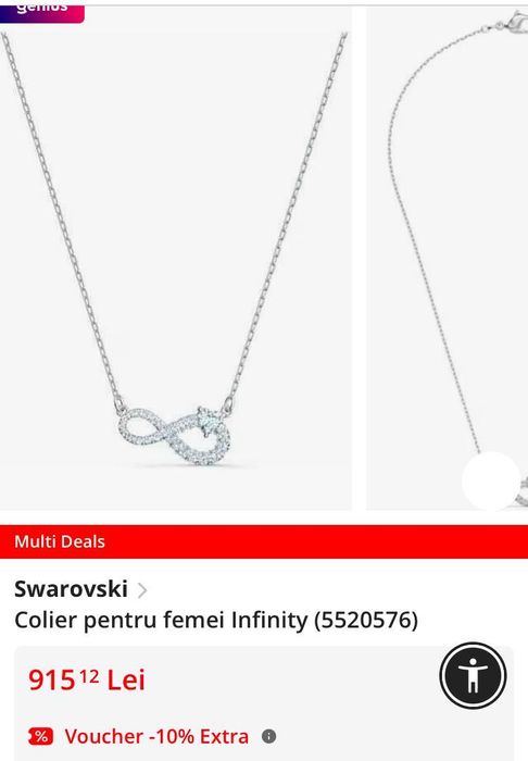 Colier Swarovski+Victoria’sSecret+ brățară argint+lant+inel argint