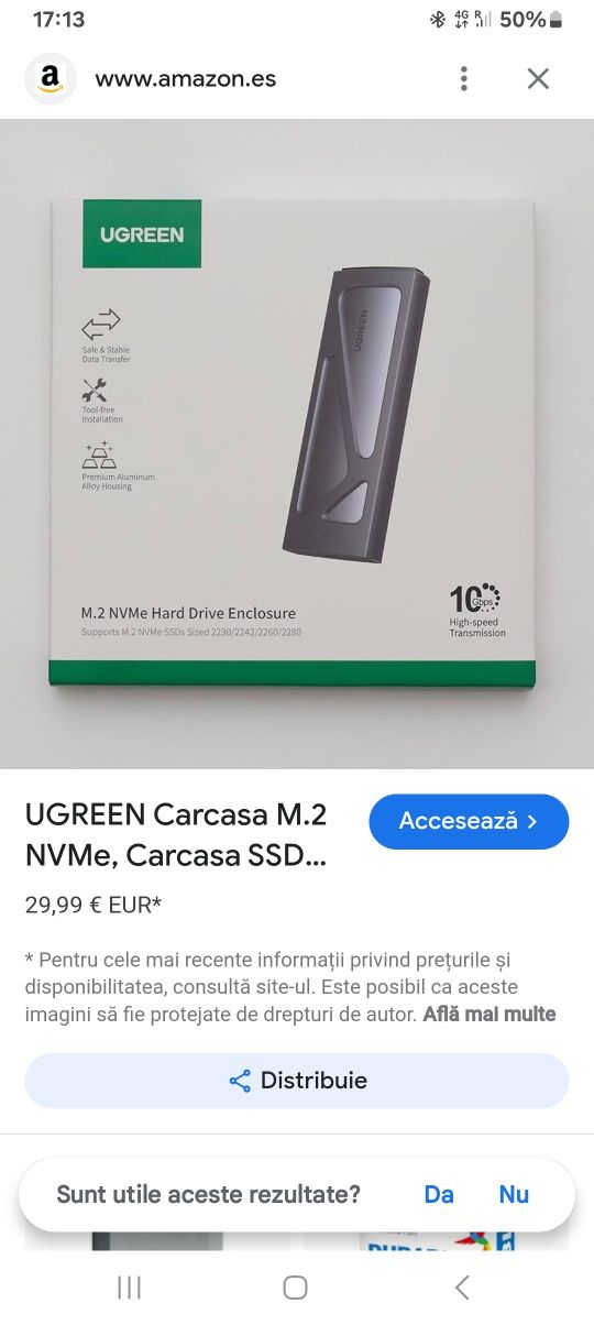 Ugreen M.2 NVMe hard drive