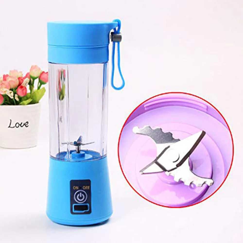 Mini Blender cu Baterie 1200 mAh și Lame Inox – 17.000 rpm