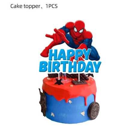 Topper tort HAPPY BIRTHDAY_Eroi Avengers_Spiderman