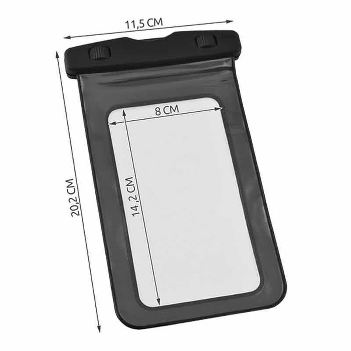 Водоустойчив калъф за телефон до 7 инча – черен