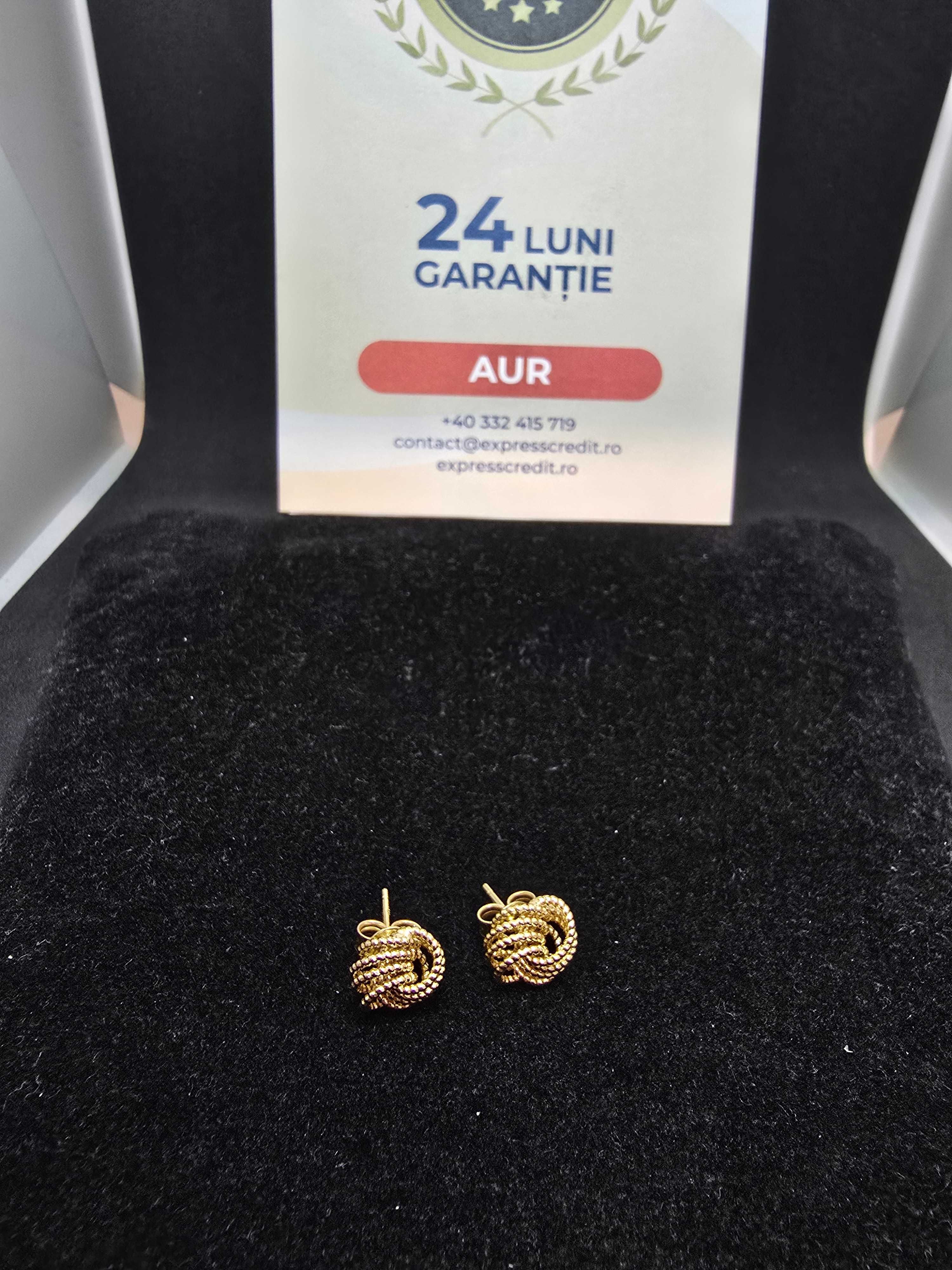 Cercei aur 14K 3.21g (48266 Ag 11 Piata Nicolina) 2 ani garantie!