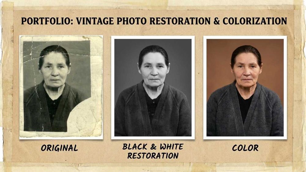 Реставрация старых фотографий. Замена лица и одежды.