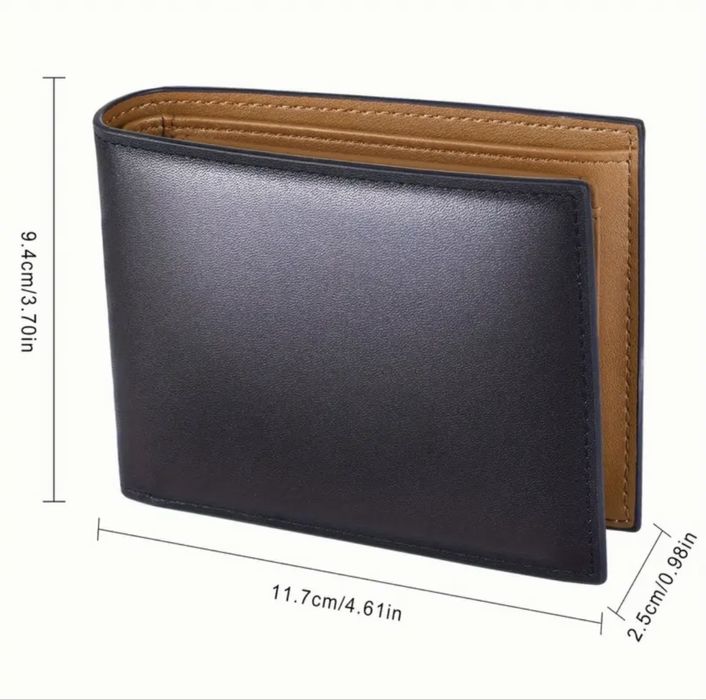 -15%Промоция•Елегантен и Изискан мъжки портфейл/Двуцветен естест. кожа