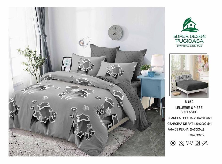 Lenjerii finet 6 piese complete cearceaf pe elastic !! 
Potrivit pt pa