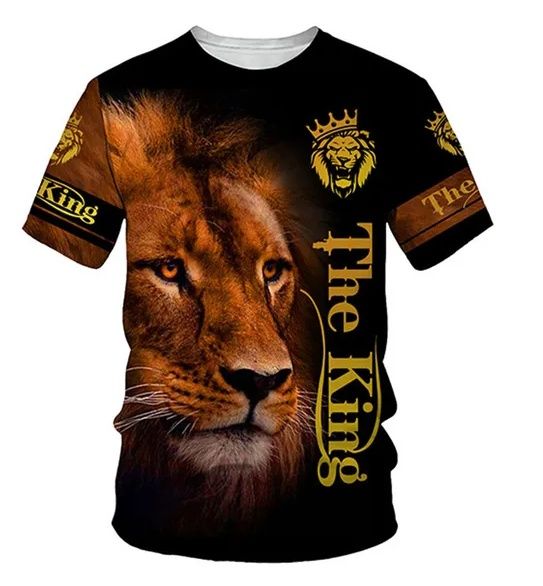 Tricou barbati marimea M/L/XL imprimeu 3D “The lion king” nou