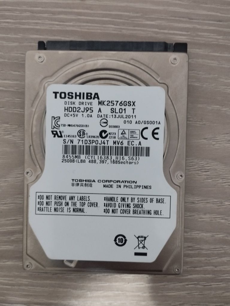 Жёсткий диск Toshiba 250 gb