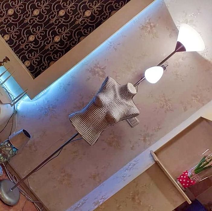 Lampa veioza handmade cu perlute