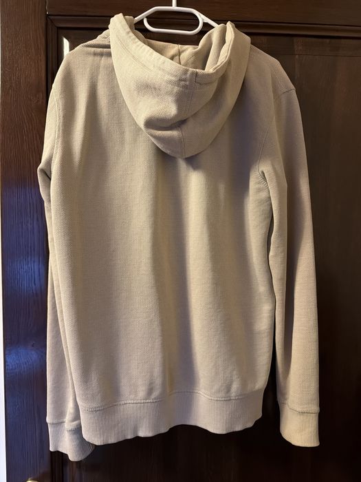 Hanorac Reserved cu glugă si fermoar, mărimea M, bej/crem